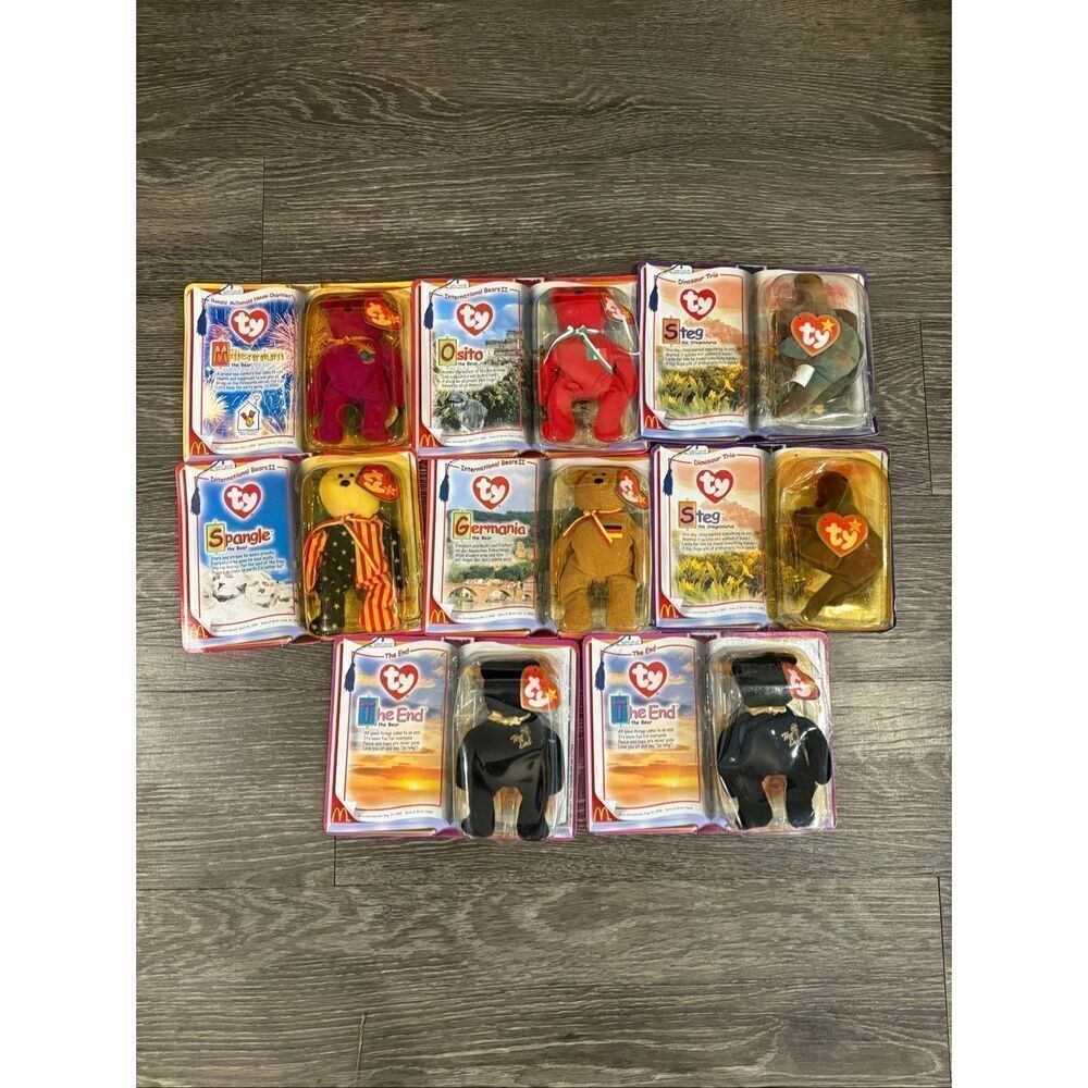 New In Box TY McDonald’s Beanie Babies Collectible Lot of 8 1995-1999 Set - Picture 1 of 3